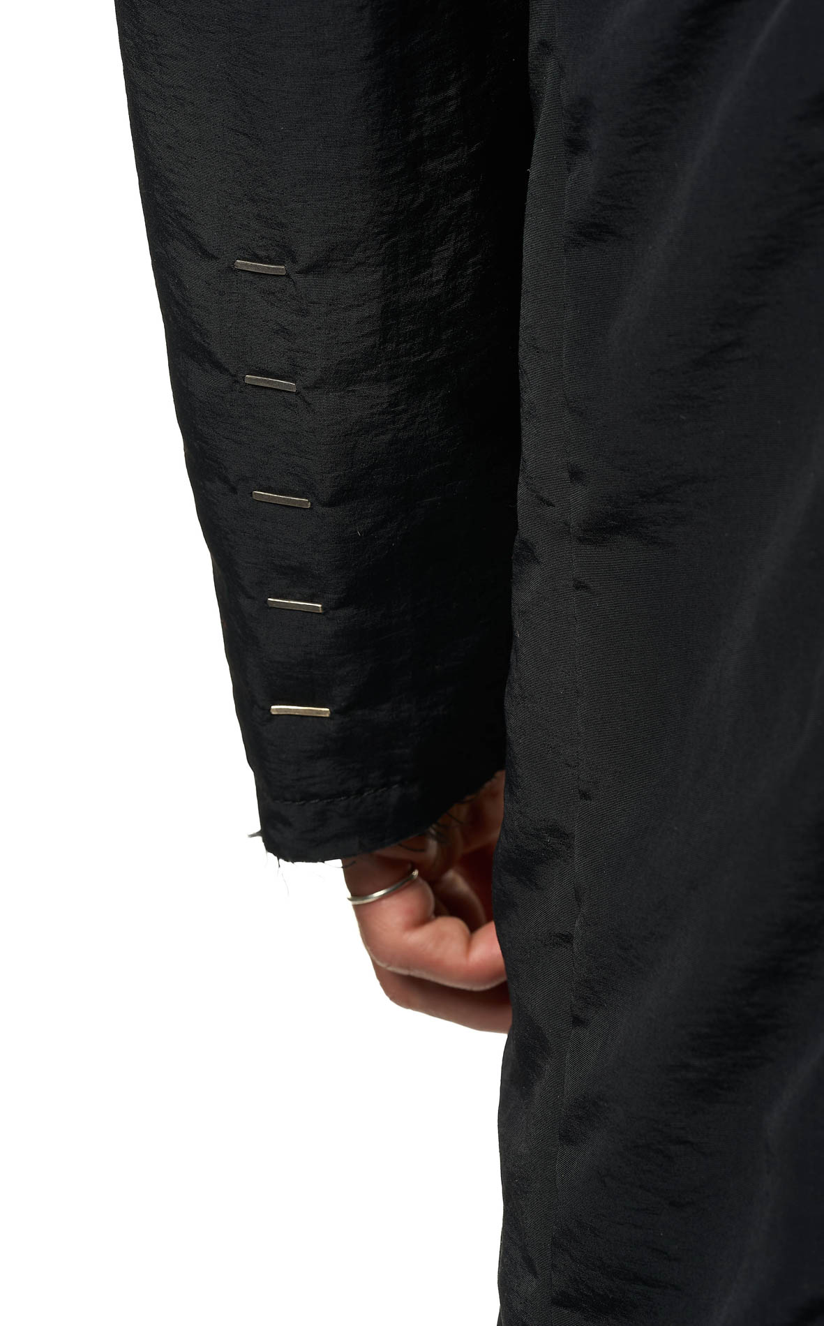 DANIELE BASTA LEATHER AND SILVER JACKET